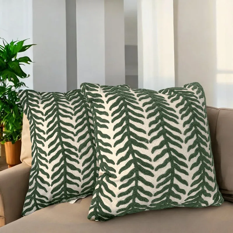 Willow Drift Tufted Cushion Cover Set - Set Of Two media 1
