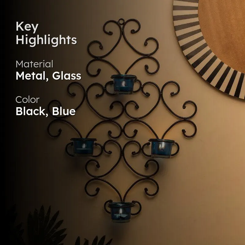 Victorian Candle Holder - Blue media 2