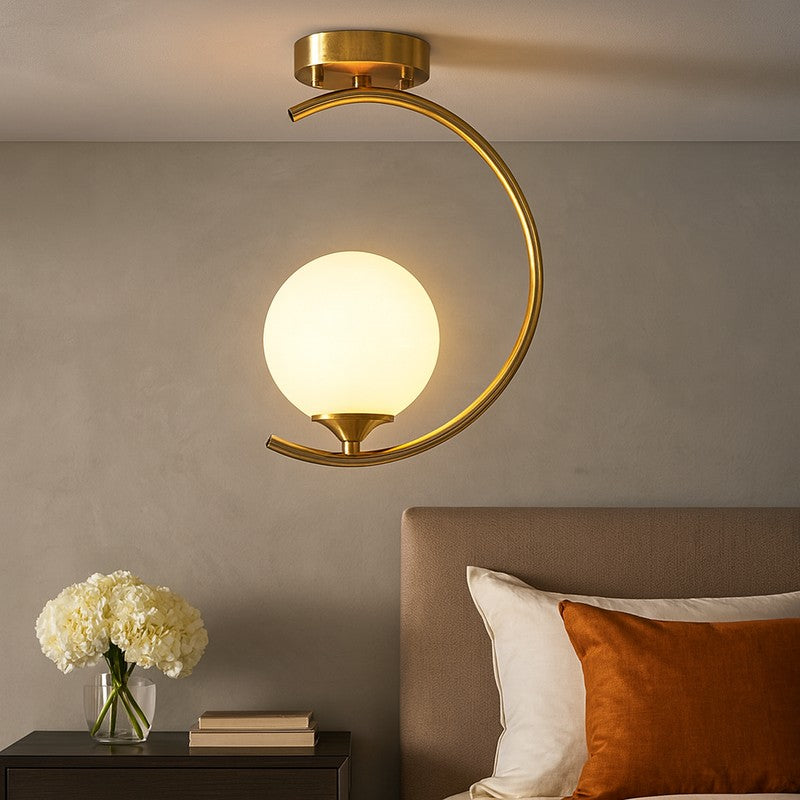 Arc Radiance Metal Ceiling Lamp