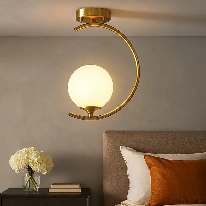 Arc Radiance Metal Ceiling Lamp media 1