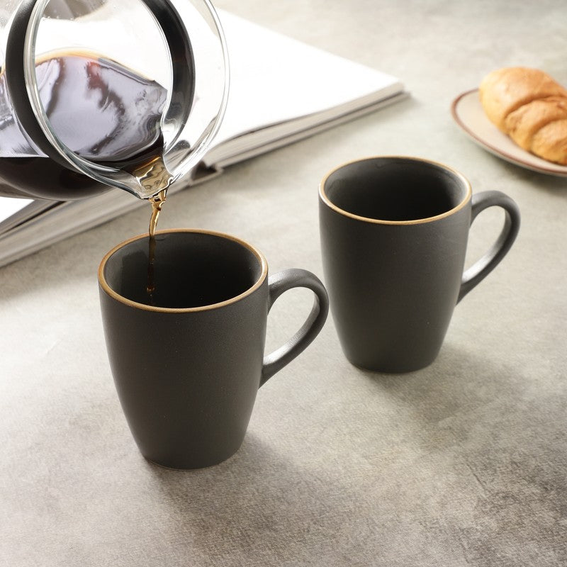 Matte Stoneware Coffee Mug (300 mL Each) - Set Of Two