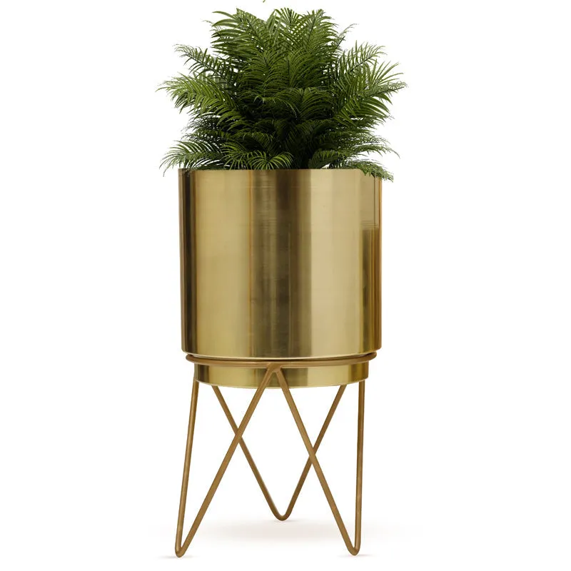 Root Rise Elle Gold Planter With Stand media 8