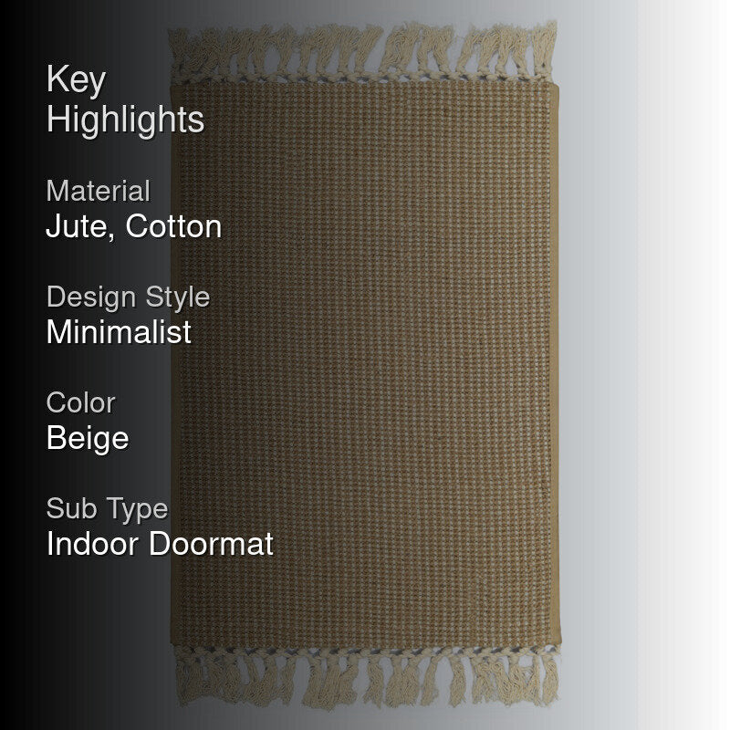 EcoStep Anti-Slip Jute Door Mats with Fringe media 2