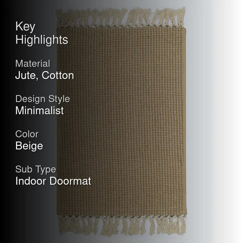 EcoStep Anti-Slip Jute Door Mats with Fringe media 2
