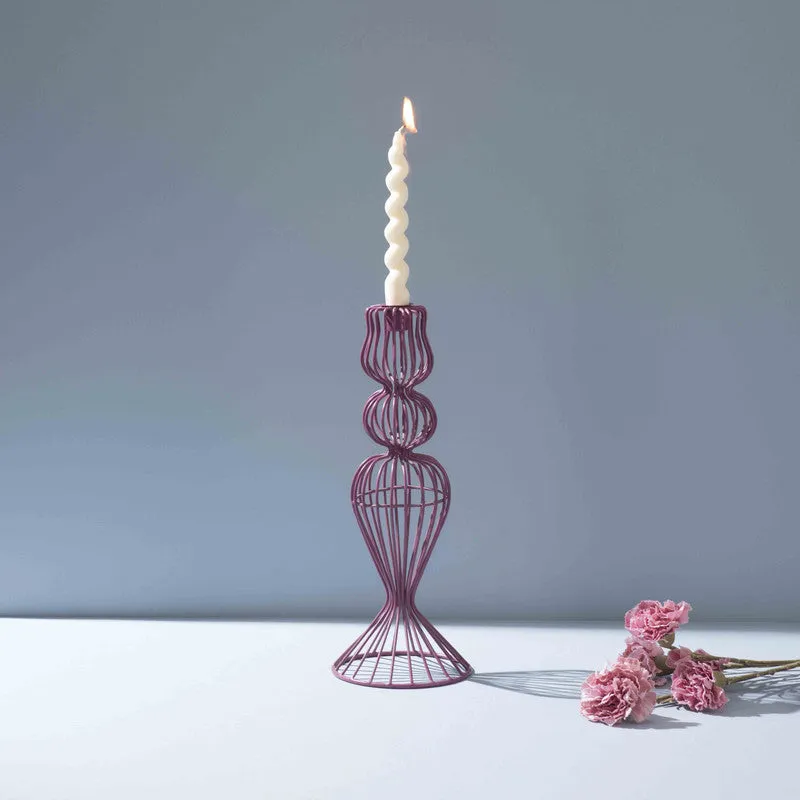 Twist Curve Candle Holder - Purple media 4