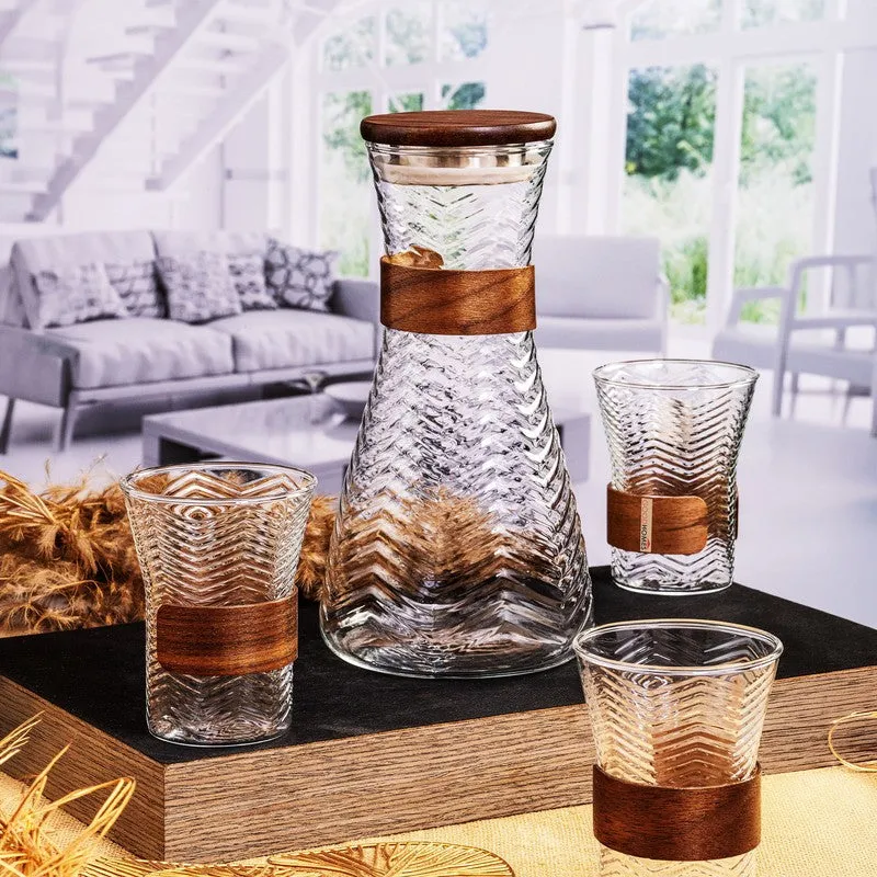 Glass Jug with Drinking Glasses (300 mL Each) - Seven Piece Set media 5