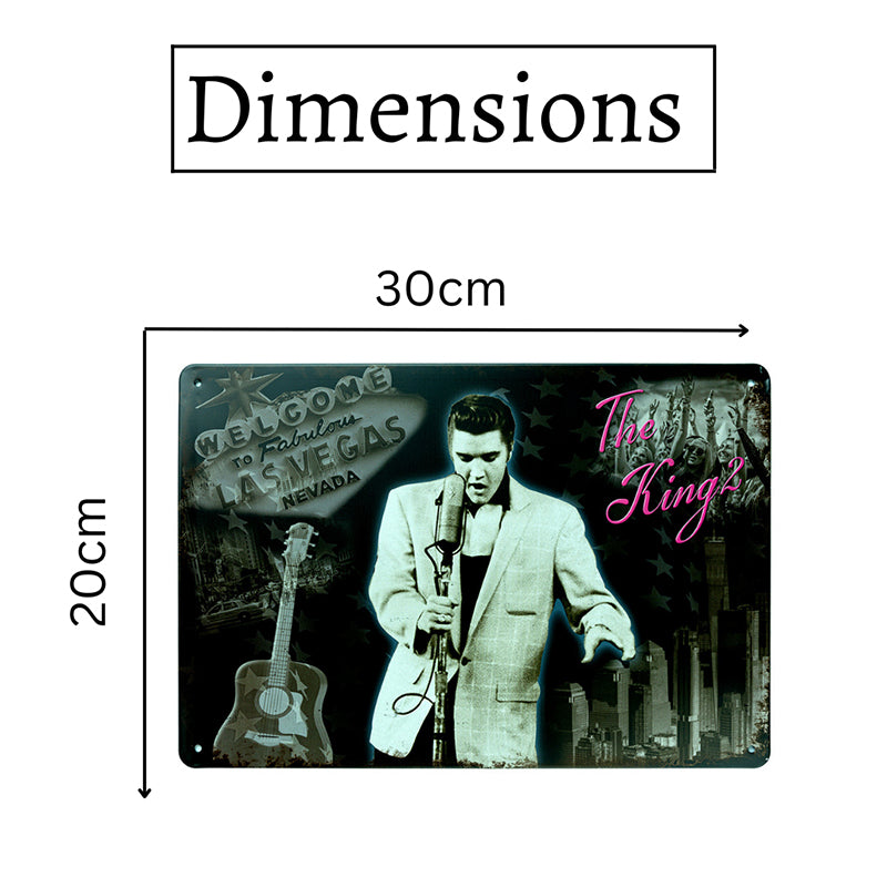 Welcome To Vegas Elvis Priesly Retro Metal Wall Accent media 7