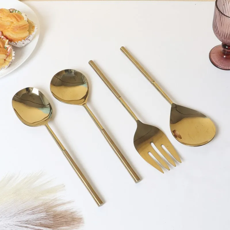 Elegant Steel Cutlery Set - Set Of Four media 3