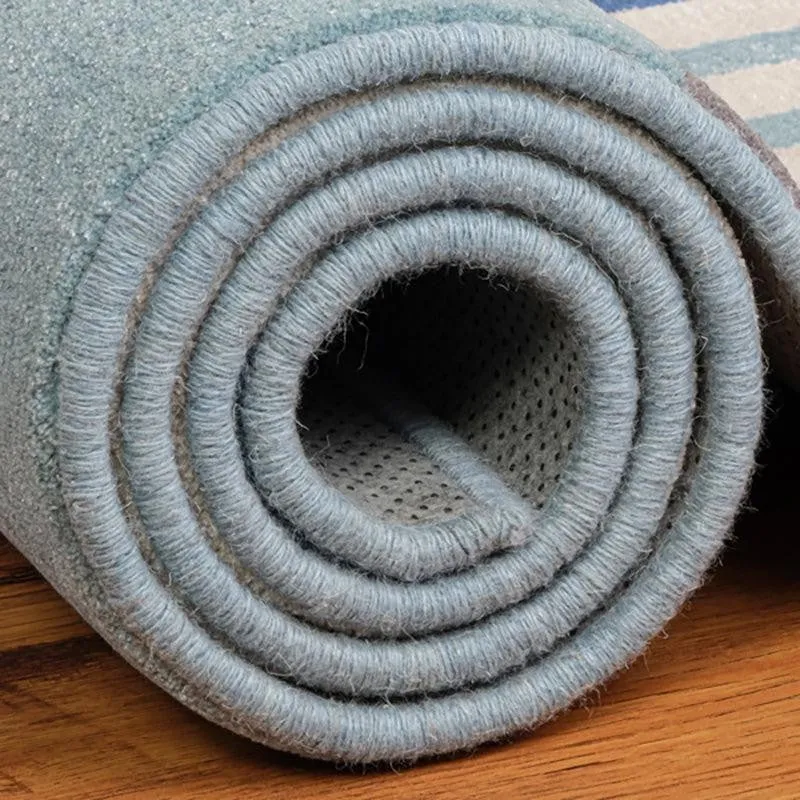 Melantho Hand Tufted Geometric Wool & Nylon Carpet - Blue & Grey media 6