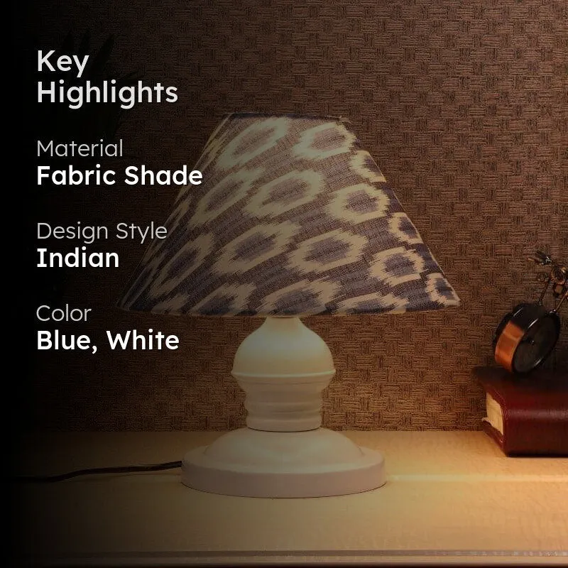 Lois Myrla Fabric Table Lamp - Blue,White media 2