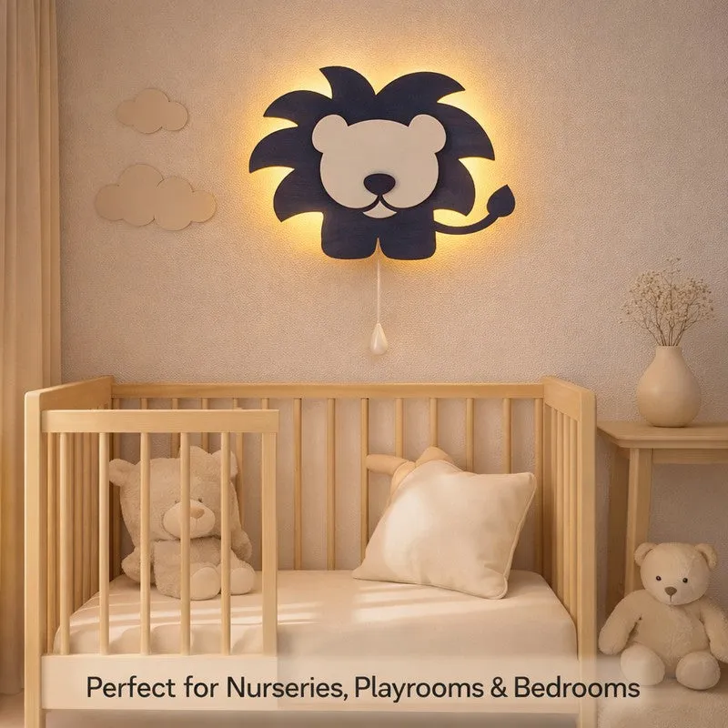 Pureva Lion Battery Operated MDF Wall Lamp - Blue media 8