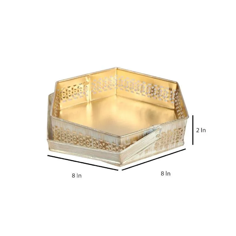 Hexa Tone Metal Iron Storage Basket media 5