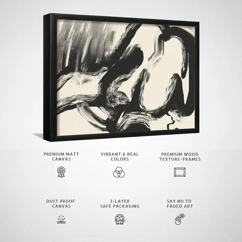 Nude Noise Wall Painting - Black Frame media 5