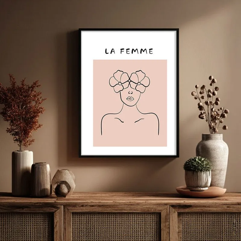 Petal Gaze Canvas Wall Painting With Black Frame media 6