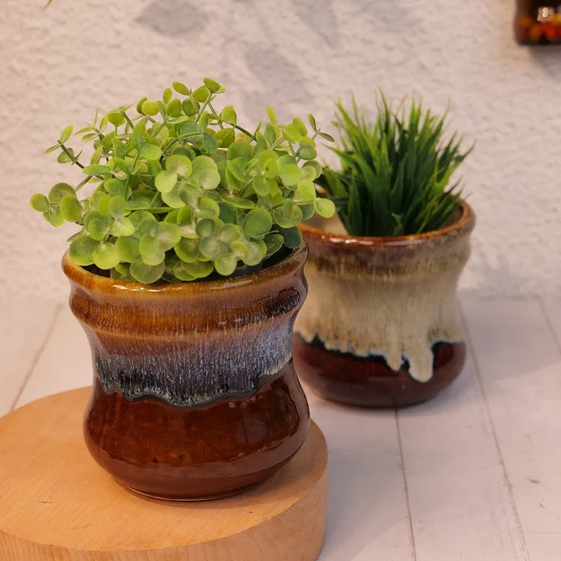 VelourVista Pots Brown - Set Of Two media 4