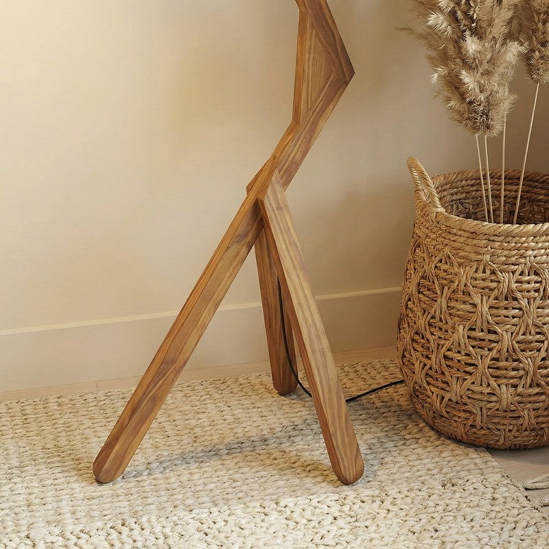 Faye Arched Wooden Floor Lamp media 4