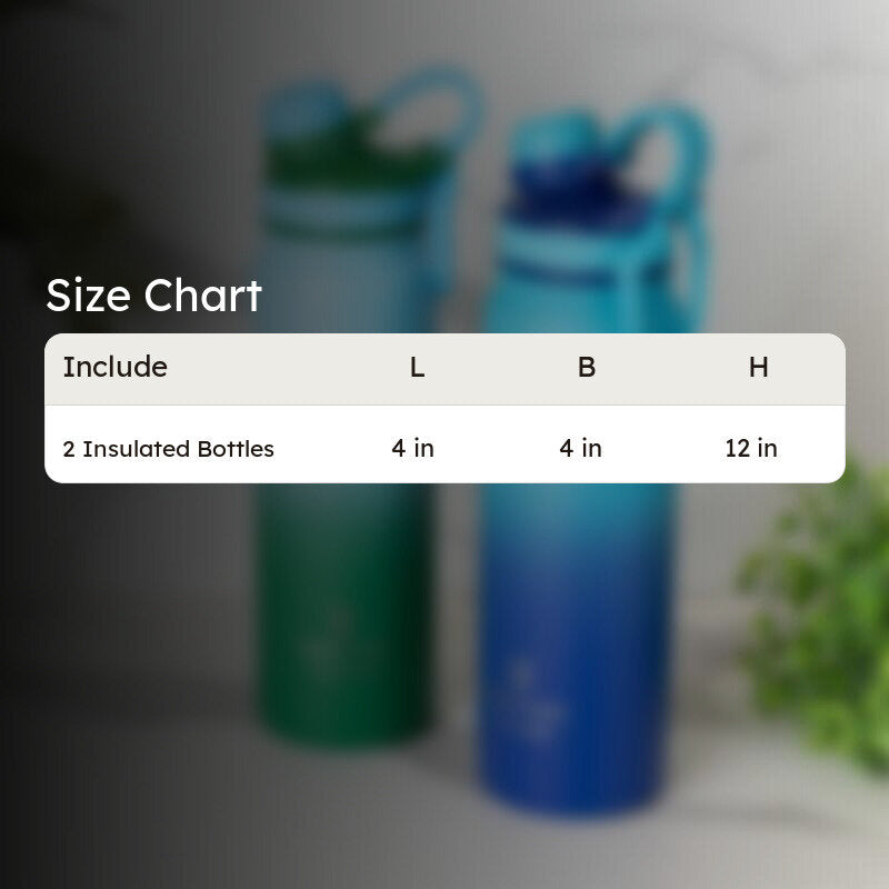 Serene Sip Hot & Cold Thermos Water Bottle (Green & Blue, 800 mL Each) - Set Of Two media 6