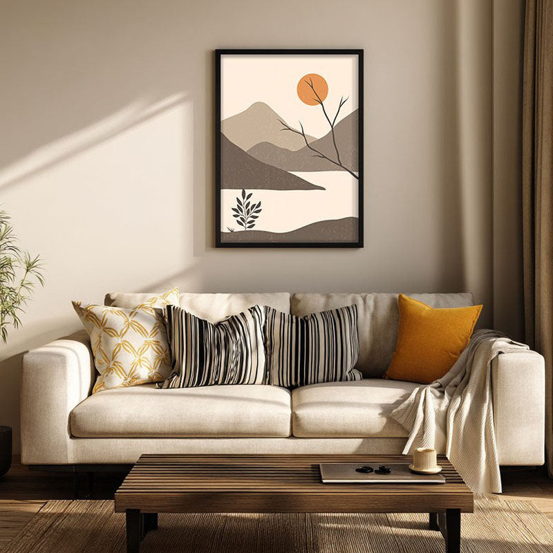 Whispering Graphite Archival Canvas Wall Art - Black Frame