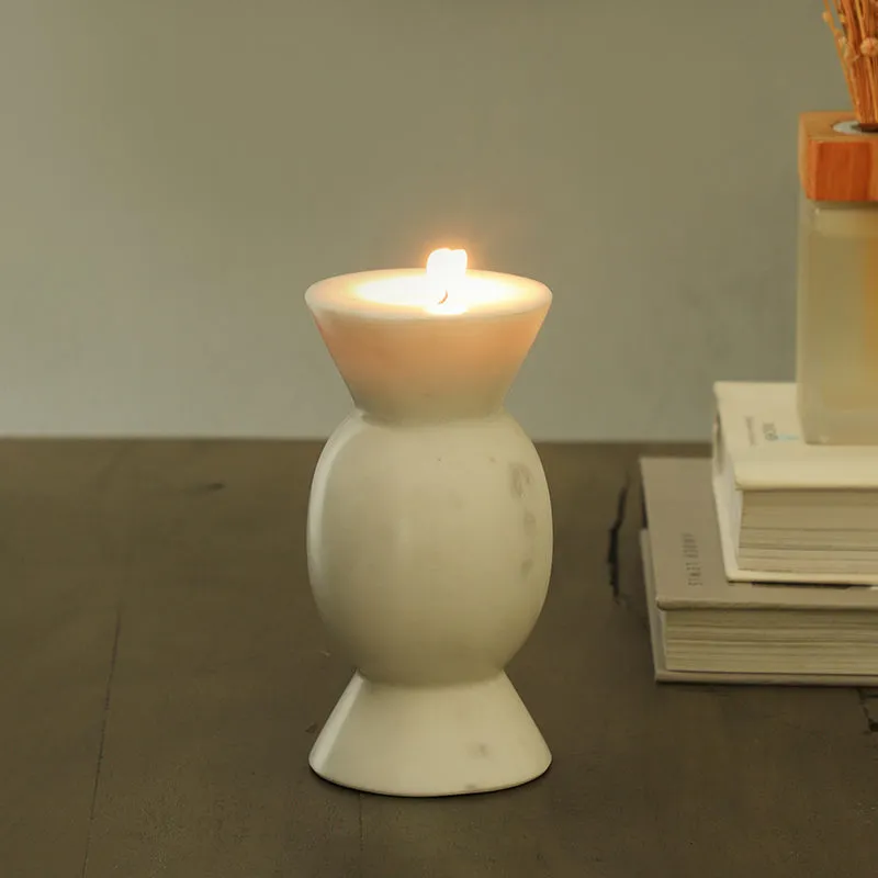 Levara Light Marble Candle Holder media 3