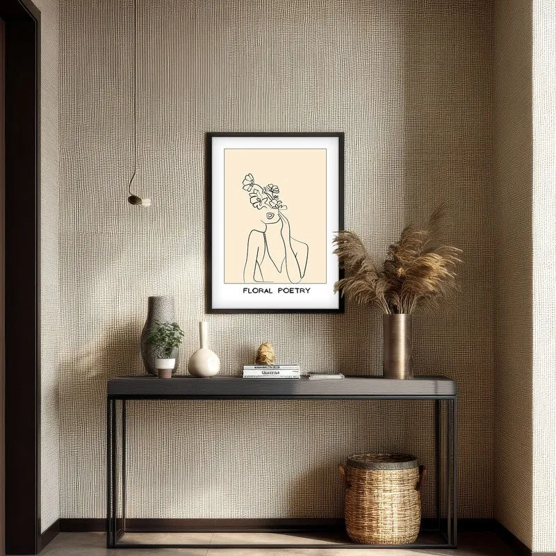 Petal Thoughts Canvas Wall Painting With Black Frame media 4