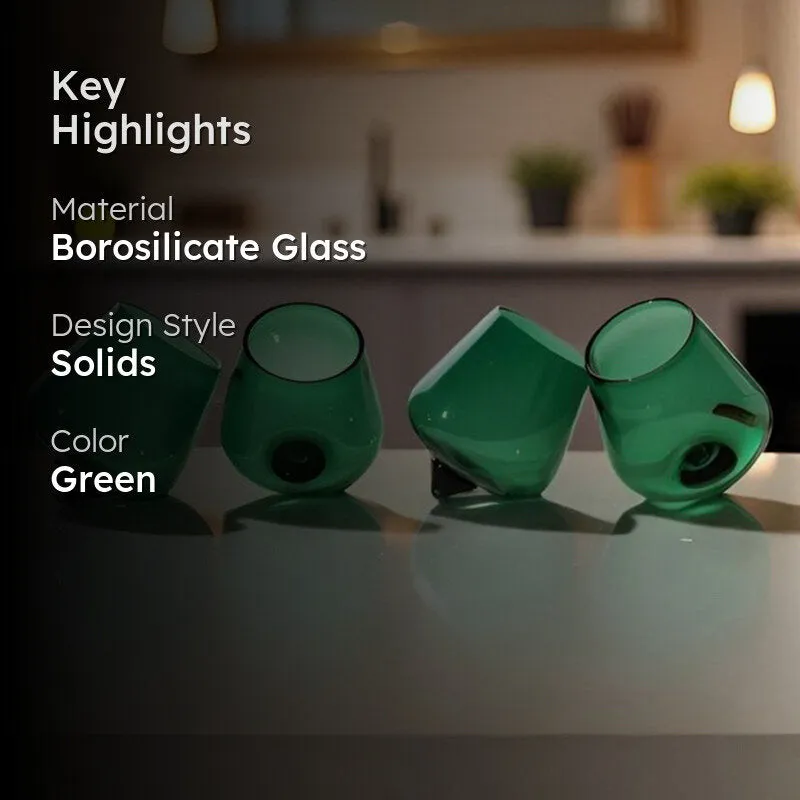 Emerald Luxe Whiskey Glass(210 mL) - Set Of Four media 2