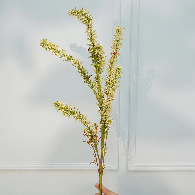 Faux Autumn Amaranthus Millet Grass Flower Stick (White) - 35 CM media 3