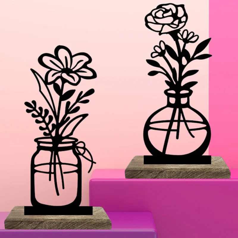Vase Verre I Showpiece - Set Of Two media 3