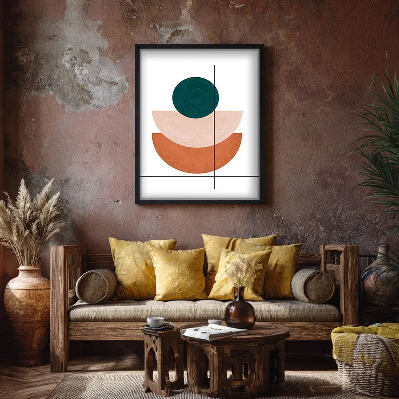 Linear Anchor Canvas Wall Painting With Black Frame media 7