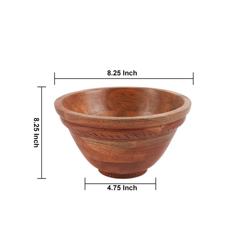 Handcrafted Wood Mixing Bowl - 1600 mL media 8