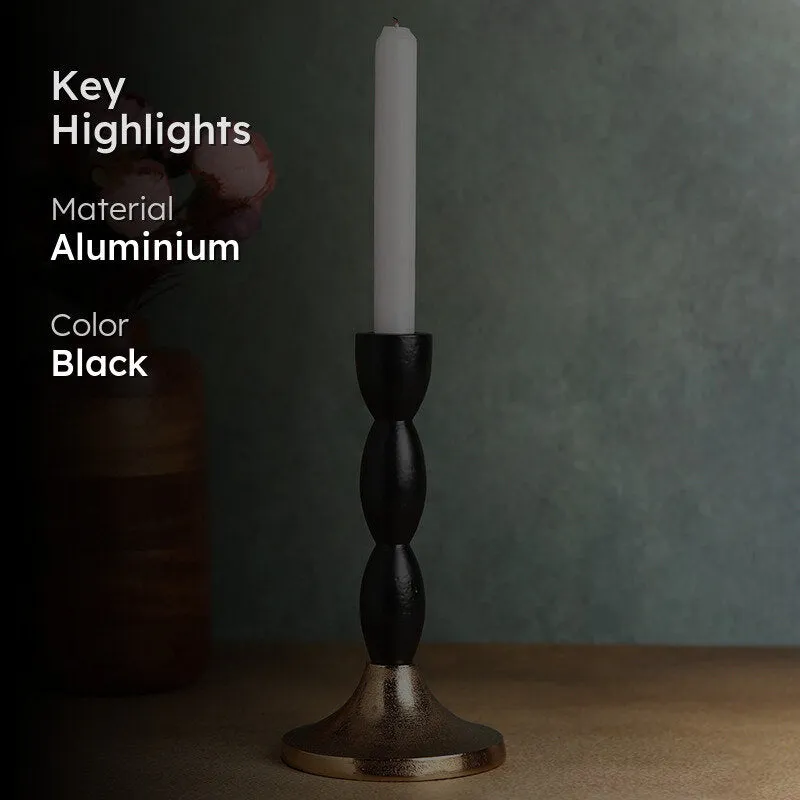 Delphia Candle Holder - Black media 2