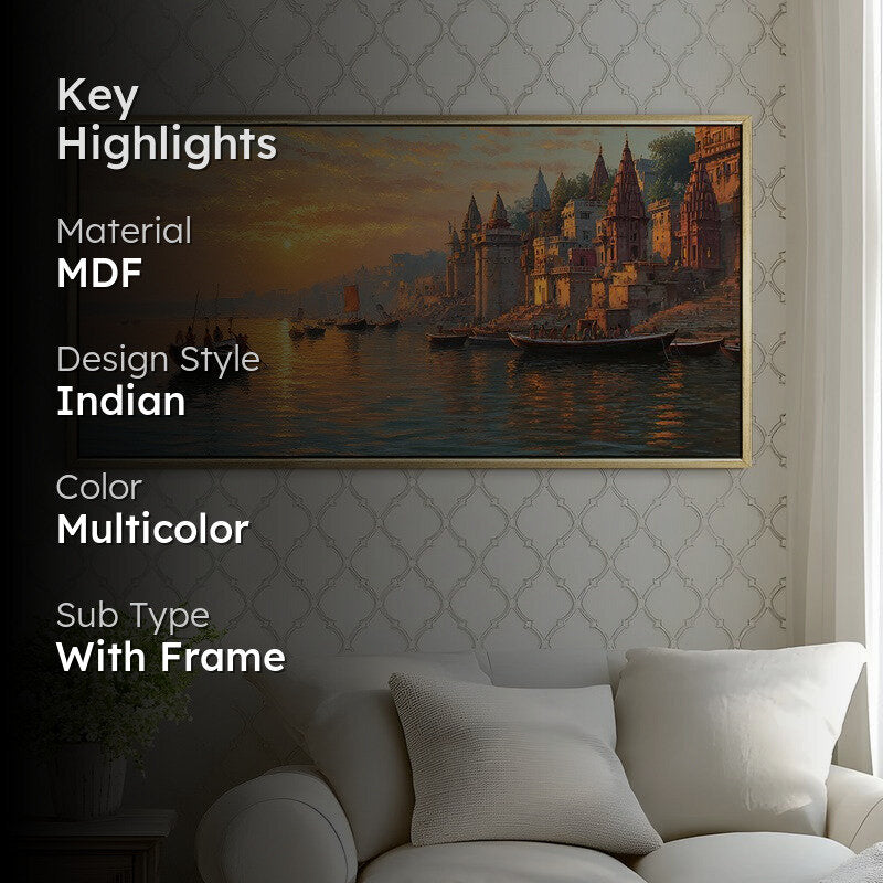 Evening Glow at the Ghats Wall Art media 2