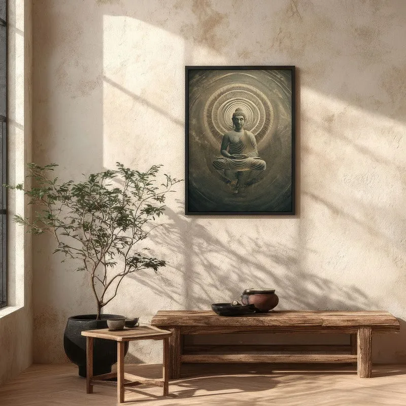 Harmony Within Buddha Archival Paper Wall Painting With Black Frame media 5