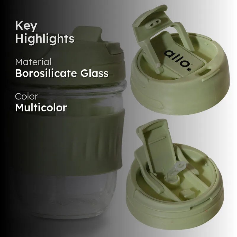 Lazo Glass Sipper - Light Green media 2