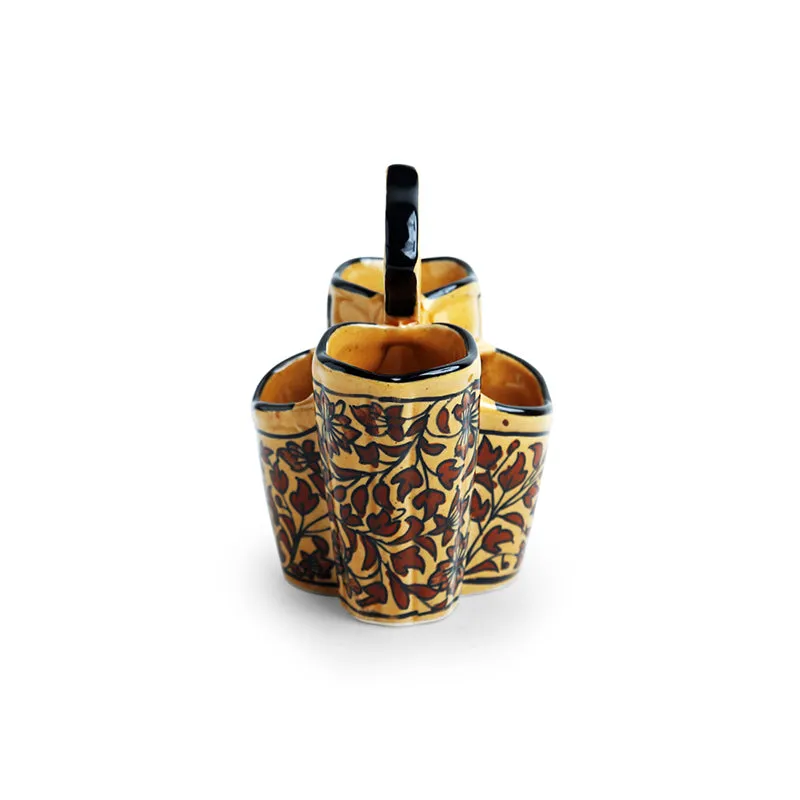 Hastakala Trio Ceramic Cutlery Stand media 5
