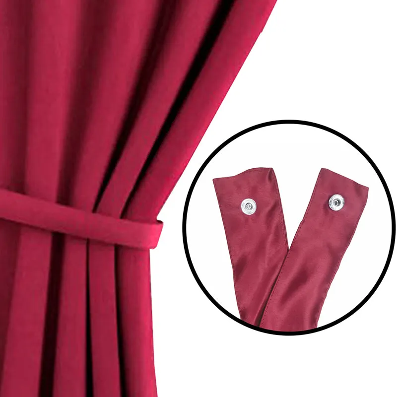 Nigel Blackout Curtain (Maroon) - Set Of Two media 3