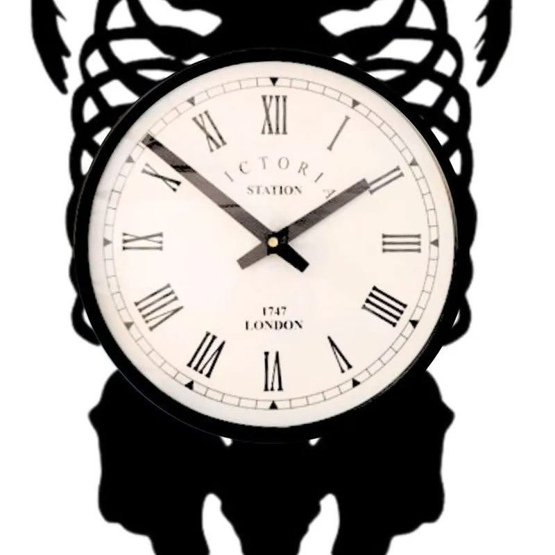Tribal Steel Analog Wall Clock - Black media 5