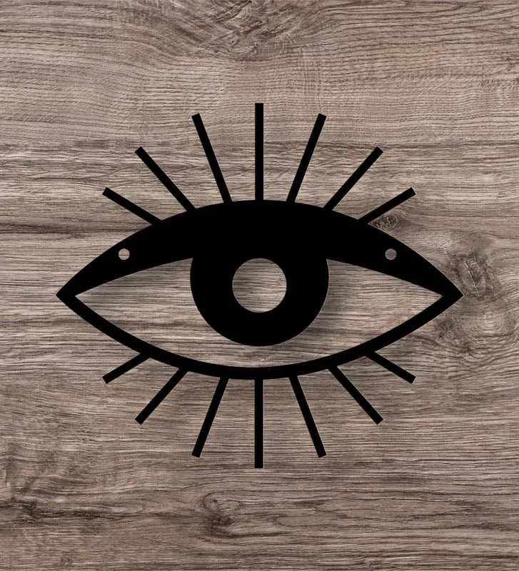 Evil Eye Symbol Mild Steel Wall Accent media 1