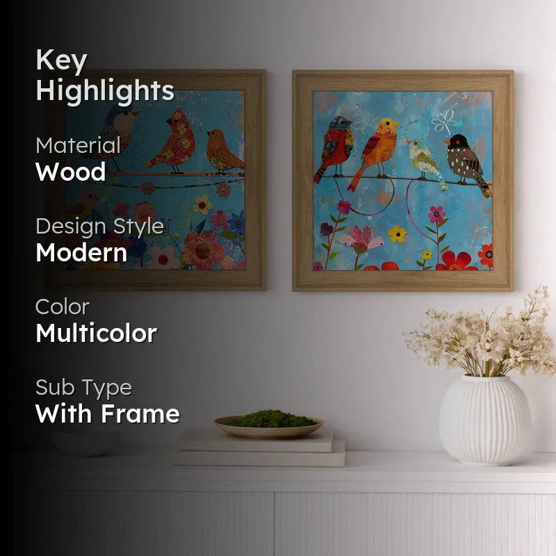 Birds Of Color Wall Art - Set Of Two media 2