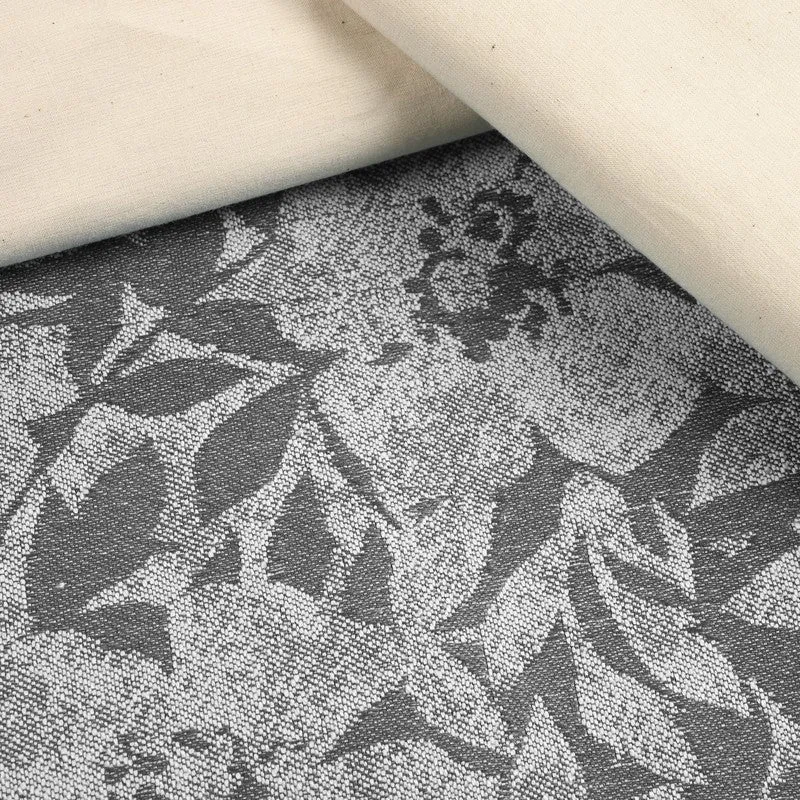 Blossom Breeze Cotton Bedsheet (Grey) - 224 TC media 6