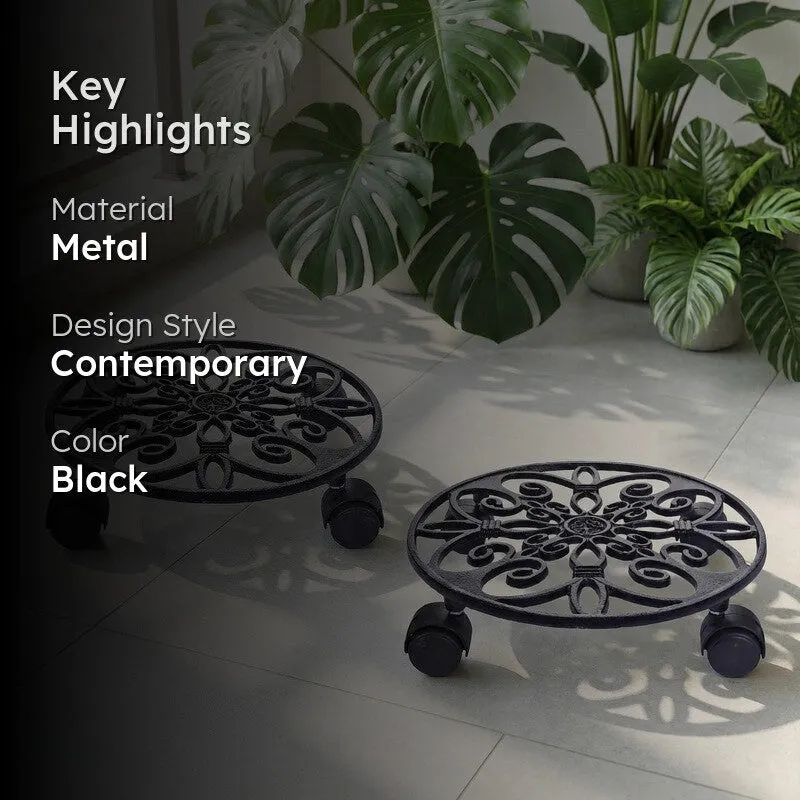 Rollnest Metal Planter Stand - Set Of Two media 2