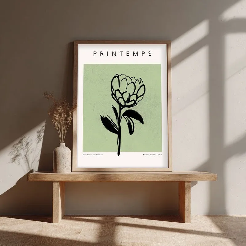 Vernal Poise Canvas Wall Painting With Brown Frame media 4