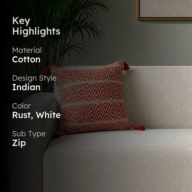 Crimson Carved Cushion Cover media 2