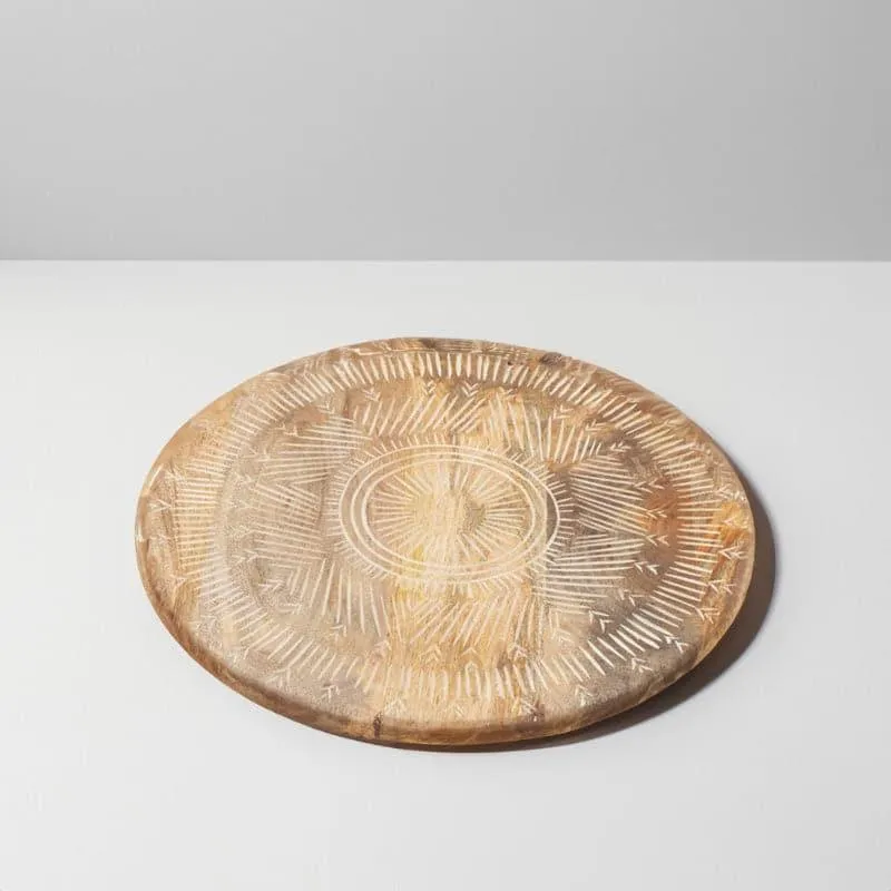 Rustic Realm Wood Lazy Susan media 1