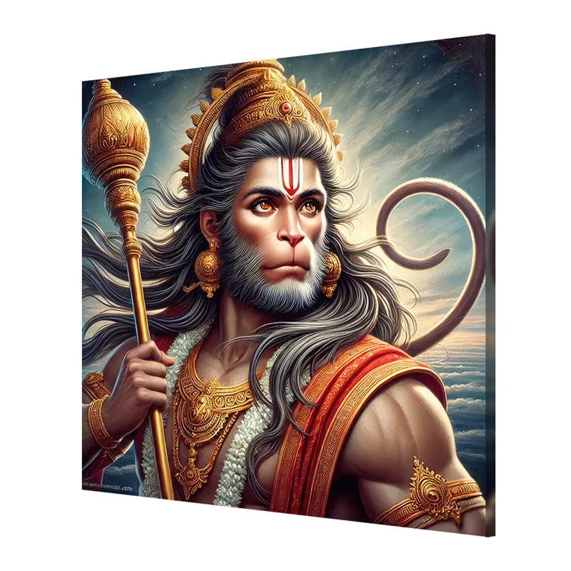 Lord Hanuman Wall Painting media 5