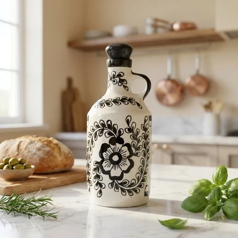 Rustic Kitchen Ceramic Oil Dispenser - 1000 mL media 1