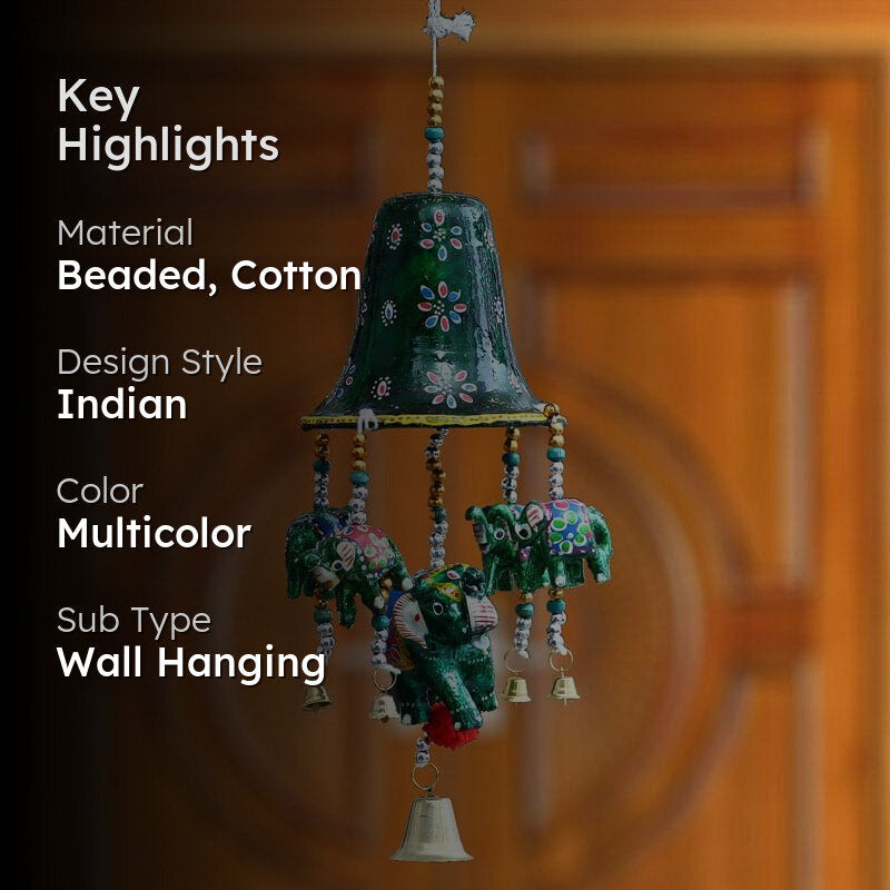 Indie Elephant & Bells Windchimes media 2