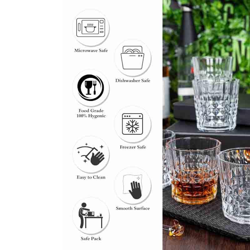 Mefee Old Fashioned Glasses (310 ml ) - Set of Six media 5
