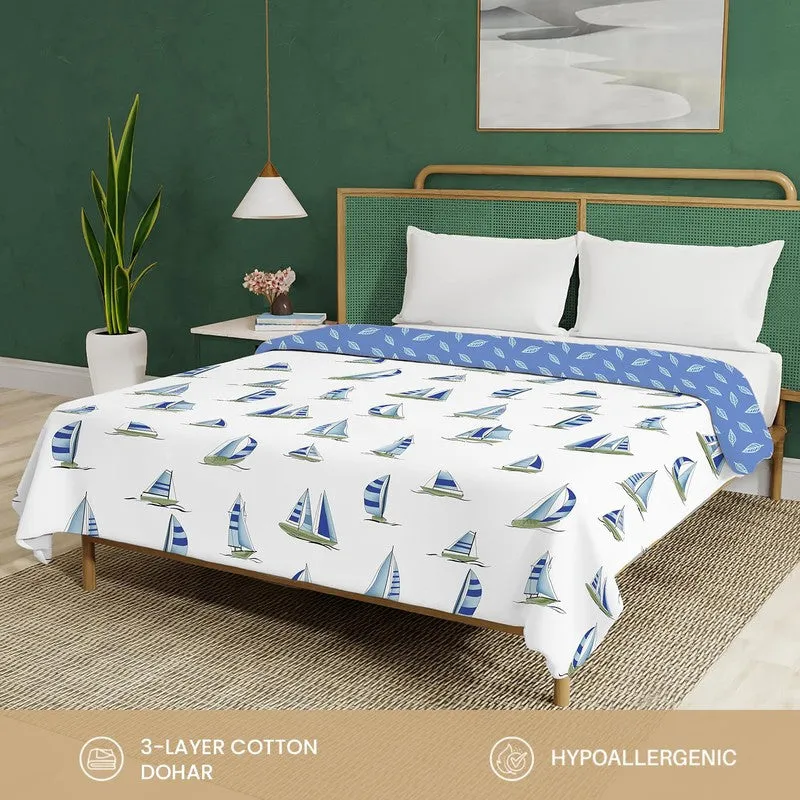Urban Space Seaside Boat Reversible Blanket - Blue media 8