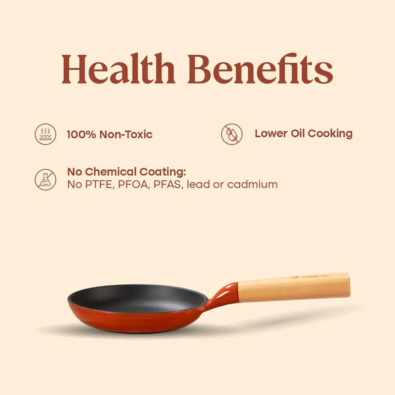Cumin Co Enamel Cast Iron Frying Pan (Rust) - 750 mL media 10