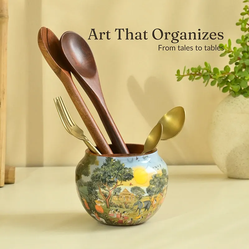 Villette Wooden Cutlery Stand - Ten Piece Set media 6
